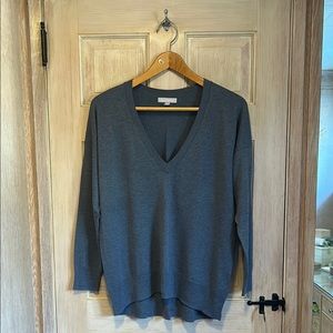 Banana Republic Gray V-Neck Sweater